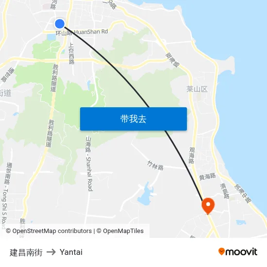 建昌南街 to Yantai map