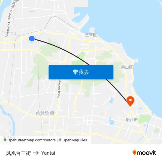 凤凰台三街 to Yantai map