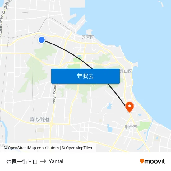 楚凤一街南口 to Yantai map