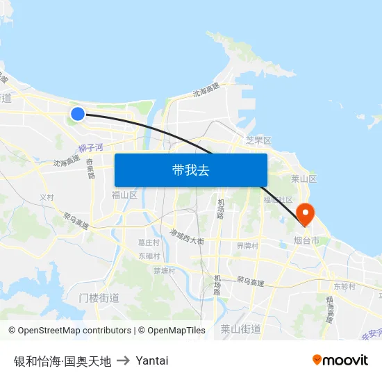 银和怡海·国奥天地 to Yantai map