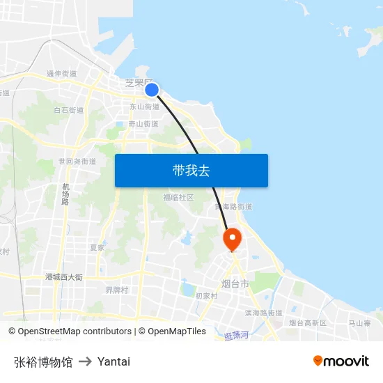 张裕博物馆 to Yantai map
