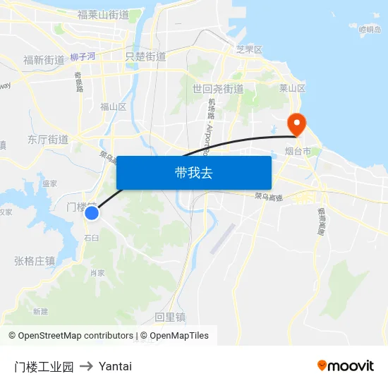 门楼工业园 to Yantai map