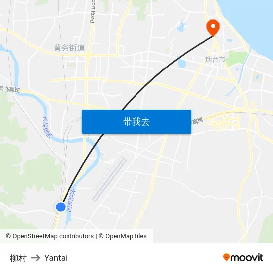 柳村 to Yantai map