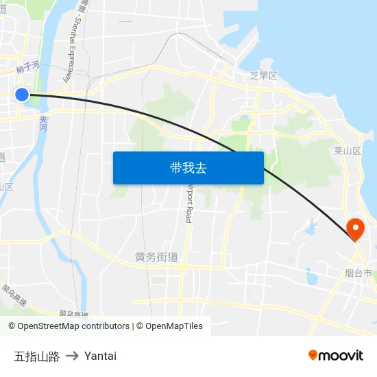 五指山路 to Yantai map