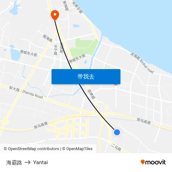 海霸路 to Yantai map