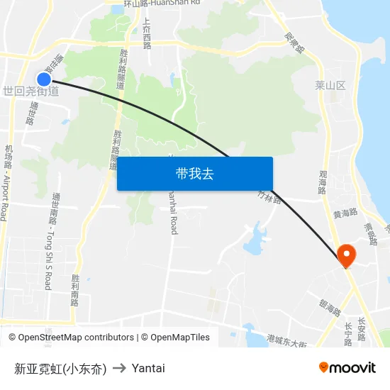 新亚霓虹(小东夼) to Yantai map