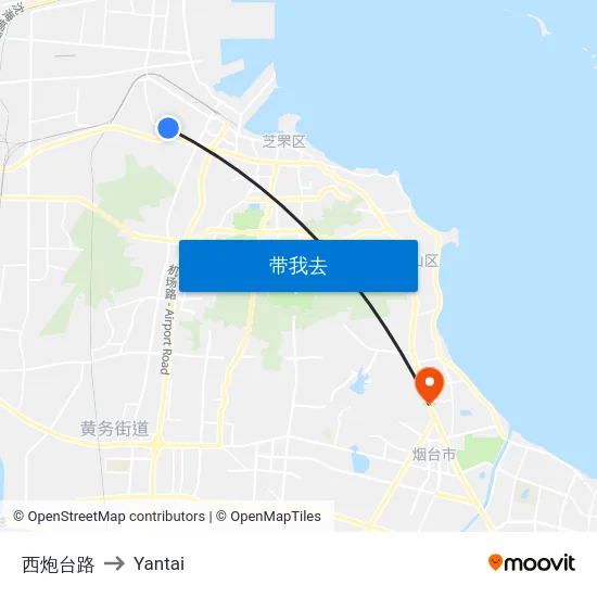 西炮台路 to Yantai map