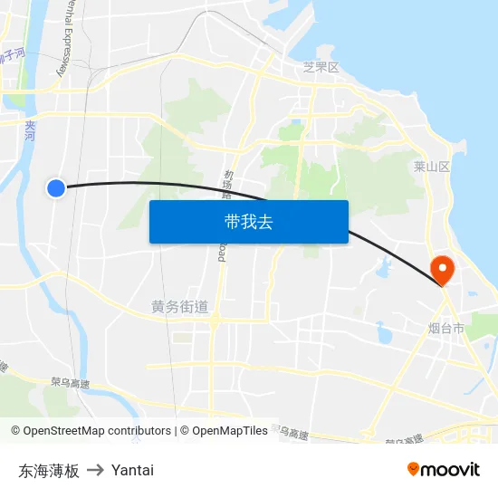 东海薄板 to Yantai map