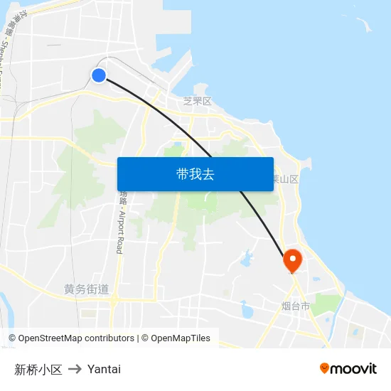 新桥小区 to Yantai map