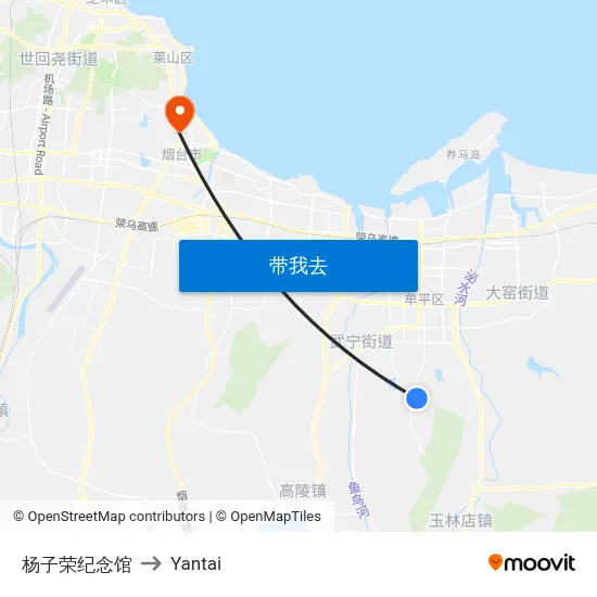 杨子荣纪念馆 to Yantai map