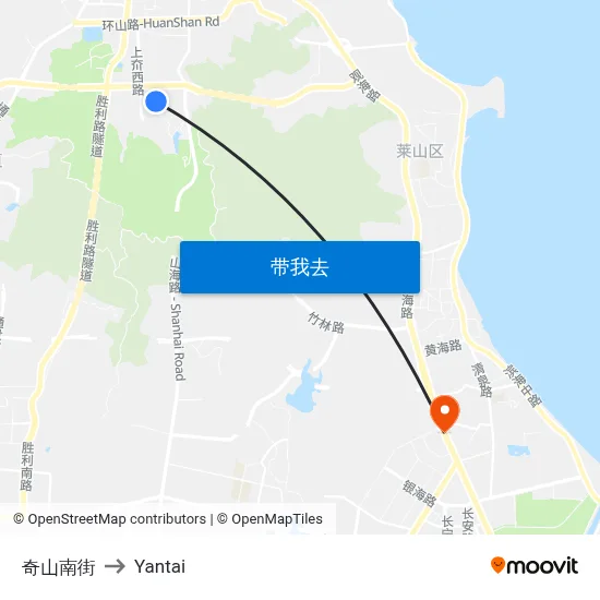 奇山南街 to Yantai map