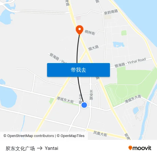 胶东文化广场 to Yantai map