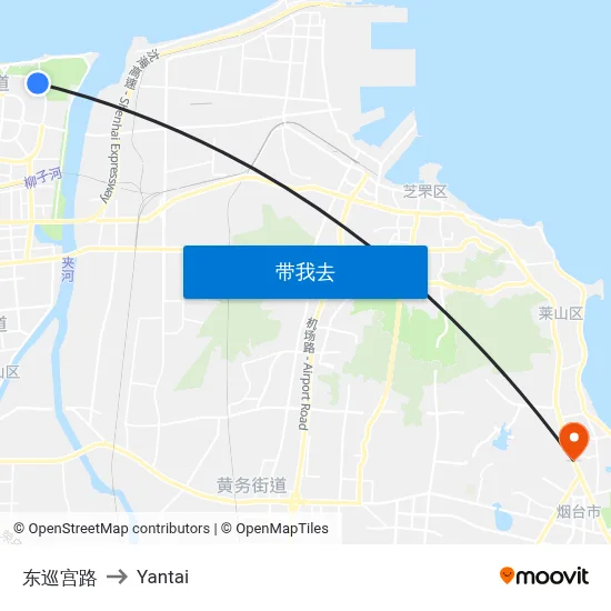 东巡宫路 to Yantai map
