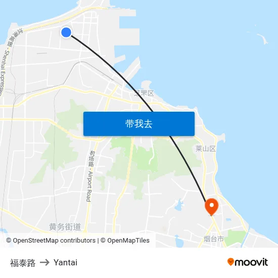 福泰路 to Yantai map