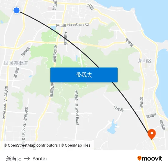 新海阳 to Yantai map