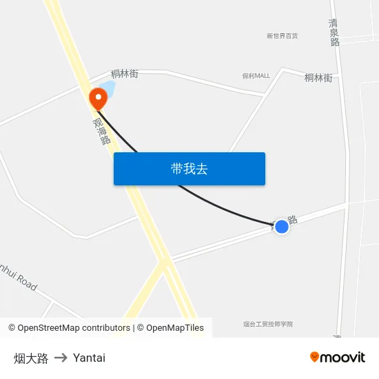 烟大路 to Yantai map