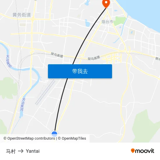 马村 to Yantai map