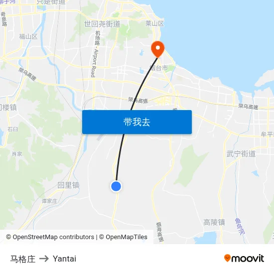 马格庄 to Yantai map