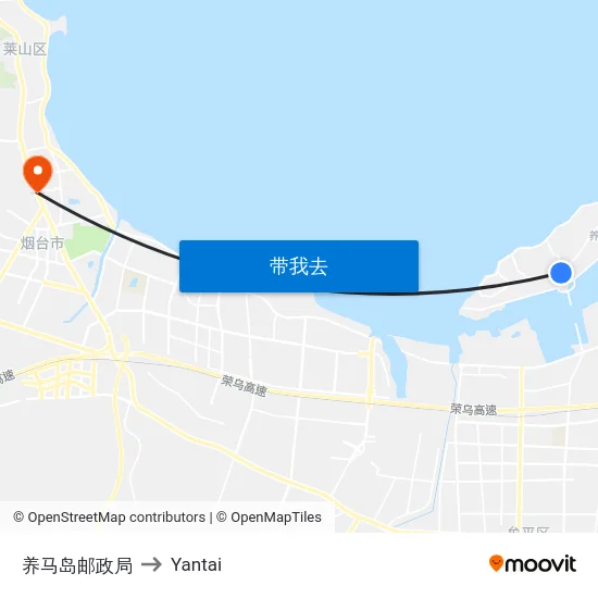 养马岛邮政局 to Yantai map
