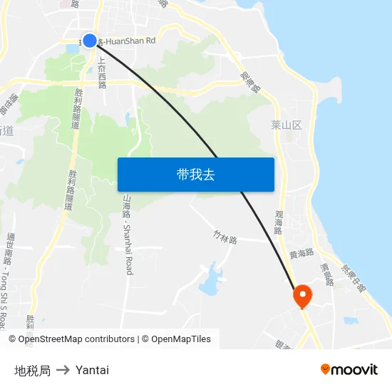 地税局 to Yantai map