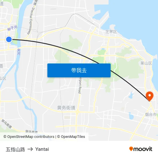 五指山路 to Yantai map