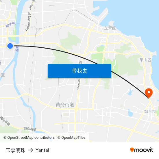 玉森明珠 to Yantai map