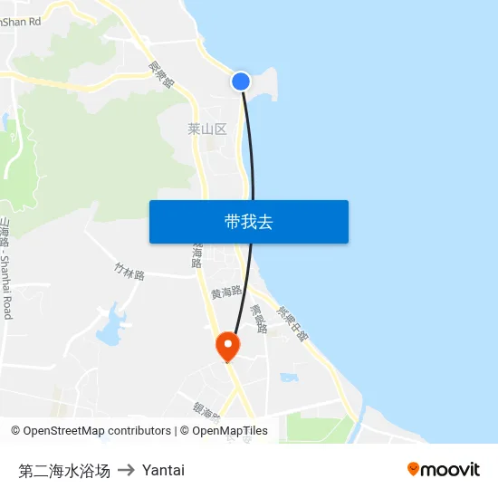 第二海水浴场 to Yantai map