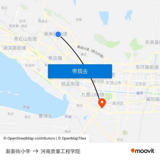 新新街小学 to 河南质量工程学院 map