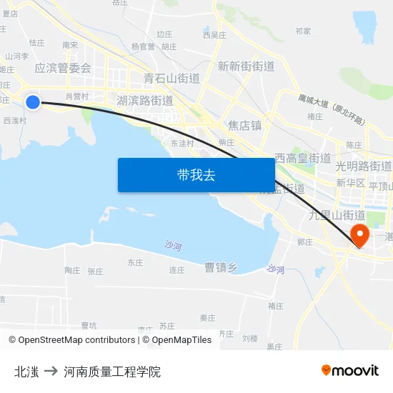 北滍 to 河南质量工程学院 map