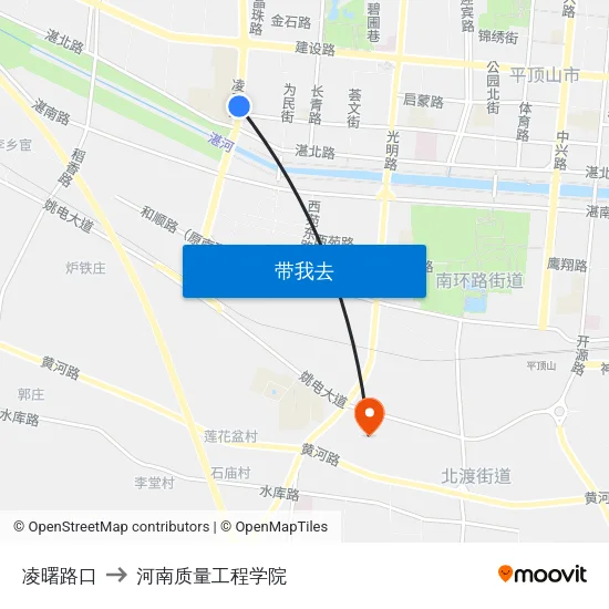 凌曙路口 to 河南质量工程学院 map