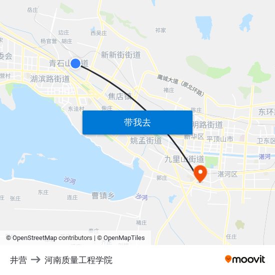 井营 to 河南质量工程学院 map