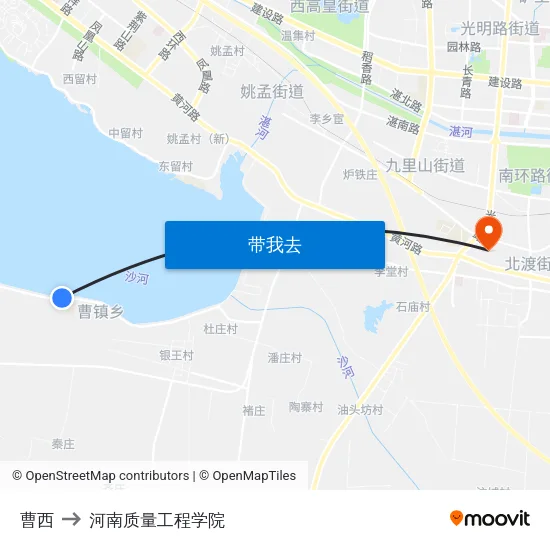 曹西 to 河南质量工程学院 map