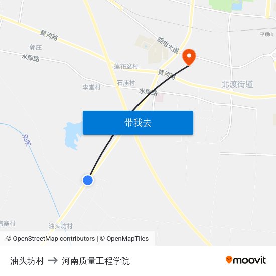 油头坊村 to 河南质量工程学院 map