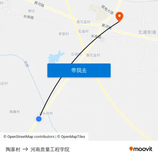 陶寨村 to 河南质量工程学院 map
