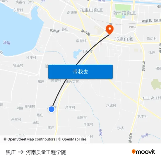 黑庄 to 河南质量工程学院 map