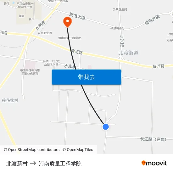北渡新村 to 河南质量工程学院 map