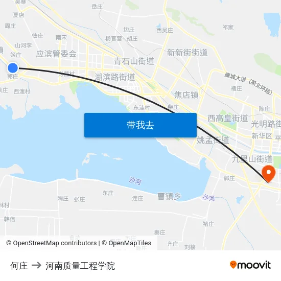 何庄 to 河南质量工程学院 map