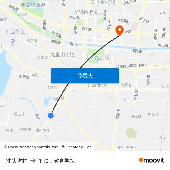 油头坊村 to 平顶山教育学院 map