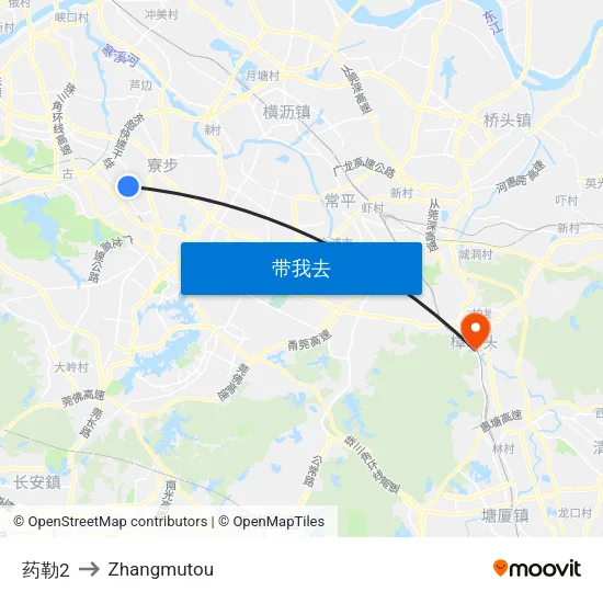药勒2 to Zhangmutou map