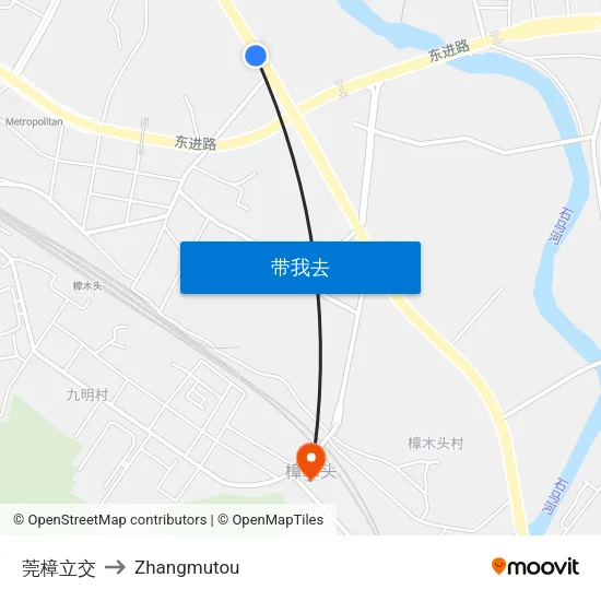 莞樟立交 to Zhangmutou map