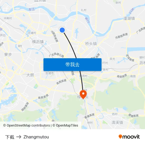 下截 to Zhangmutou map
