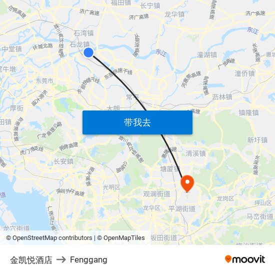 金凯悦酒店 to Fenggang map