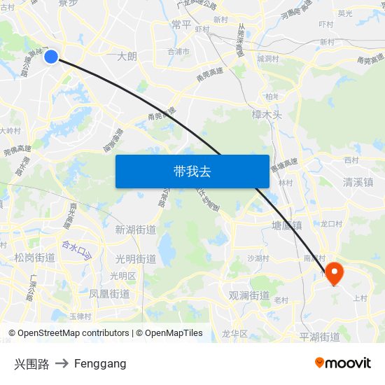 兴围路 to Fenggang map