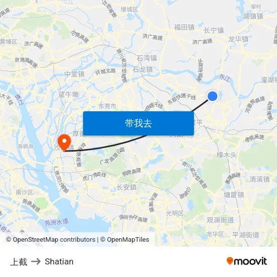 上截 to Shatian map