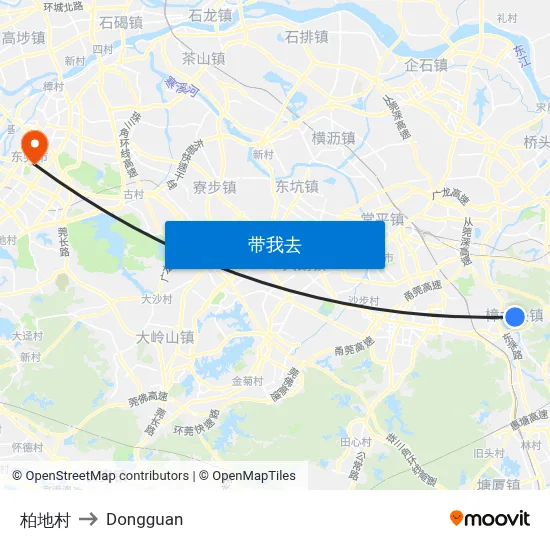 柏地村 to Dongguan map