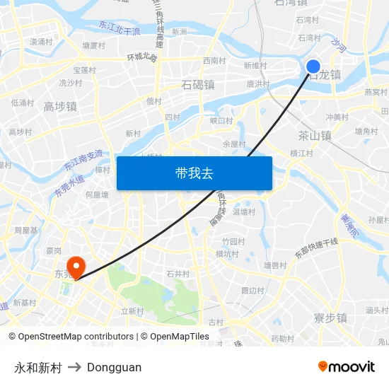 永和新村 to Dongguan map