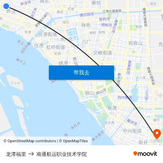 龙潭福里 to 南通航运职业技术学院 map