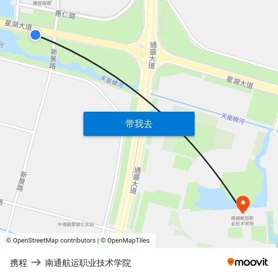 携程 to 南通航运职业技术学院 map