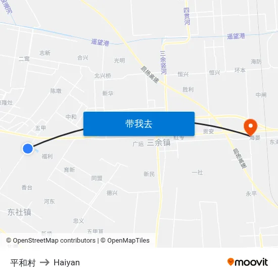 平和村 to Haiyan map