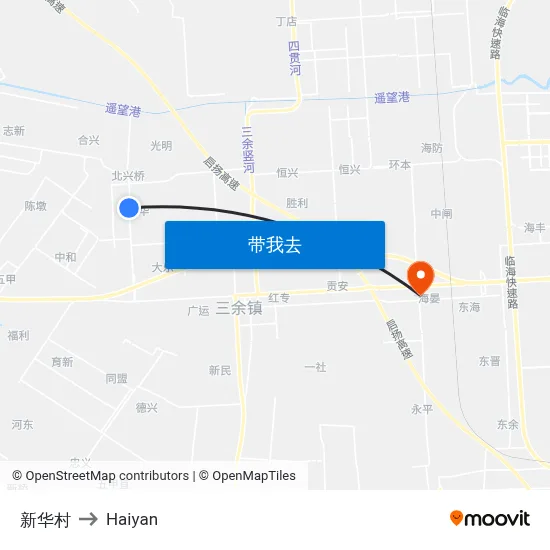 新华村 to Haiyan map
